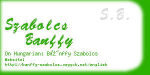 szabolcs banffy business card